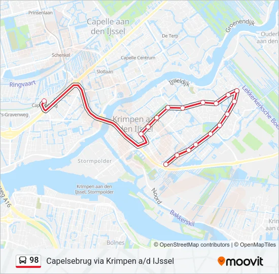 98 Bus Line Map