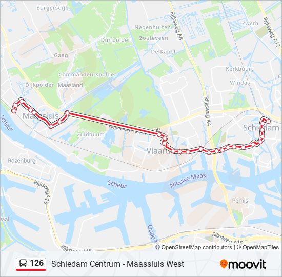 126 bus Line Map