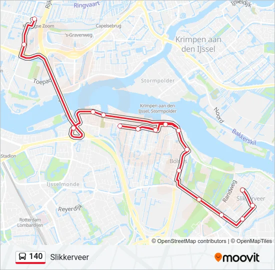140 Bus Line Map