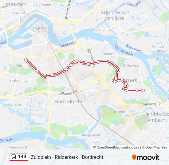 143 Bus Line Map