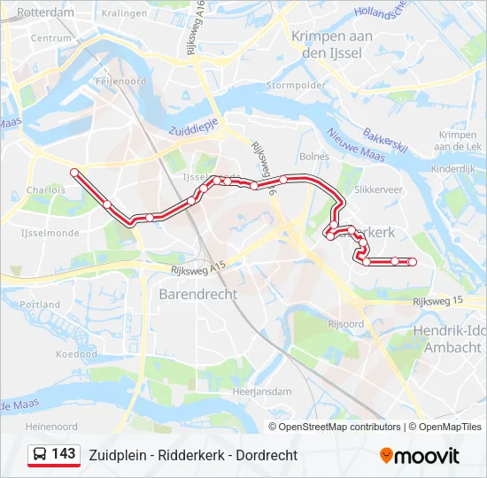 143 Bus Line Map