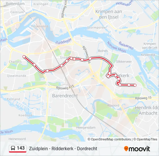 143 Bus Line Map
