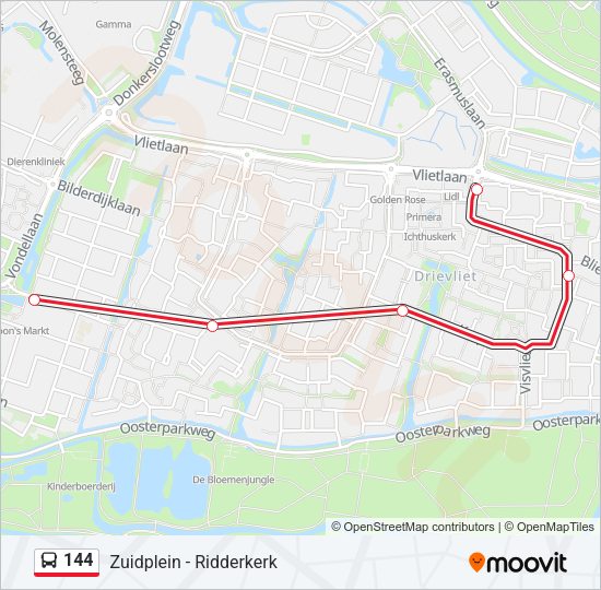 144 Bus Line Map