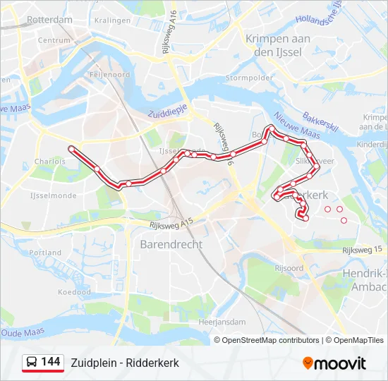 144 Bus Line Map