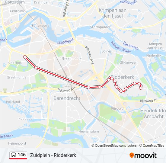 146 bus Line Map