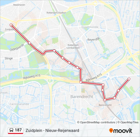 187 Bus Line Map