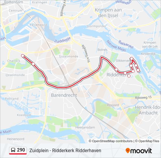 290 Bus Line Map