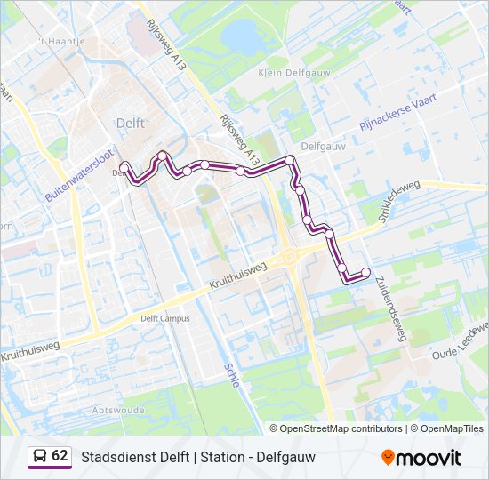 62 Bus Line Map