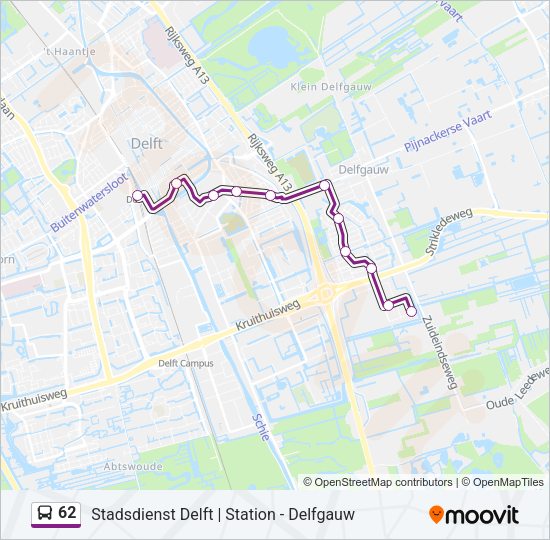 62 Bus Line Map