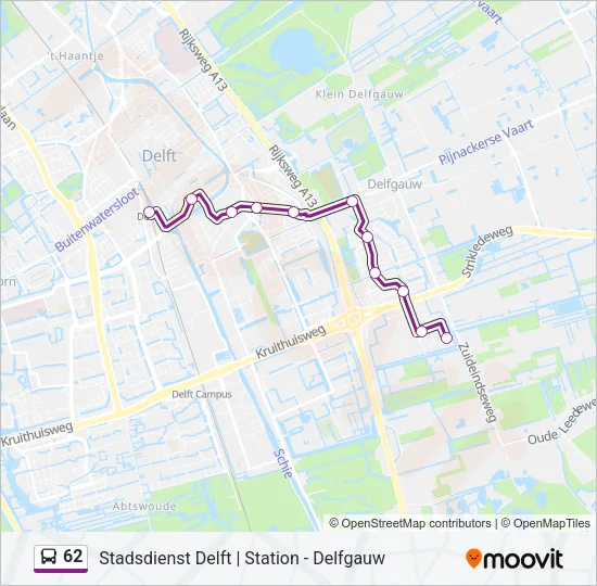 62 Bus Line Map