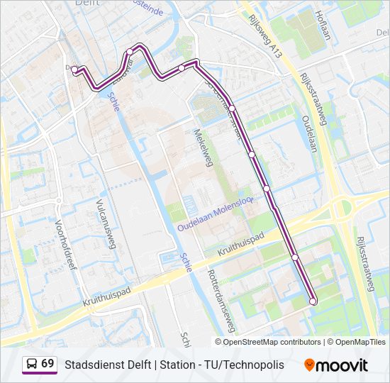 69 Bus Line Map