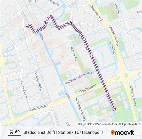 69 Bus Line Map