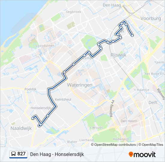 827 Bus Line Map
