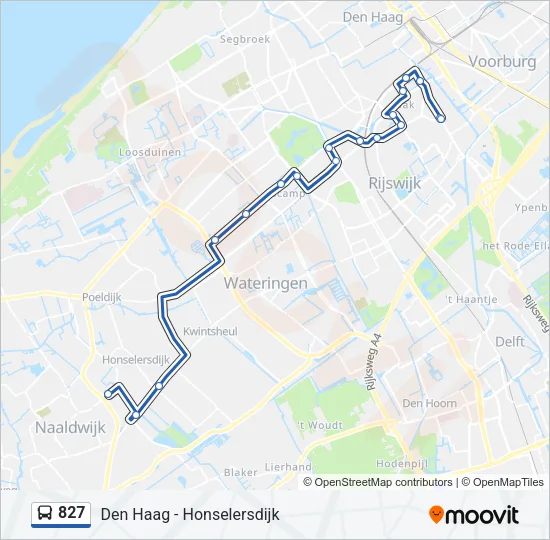827 Bus Line Map