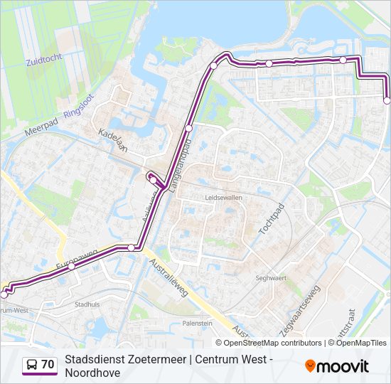 70 Bus Line Map