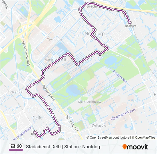 60 Bus Line Map