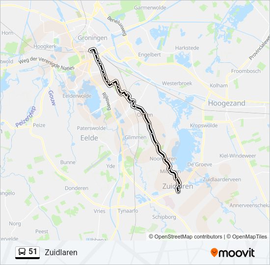 51 Bus Line Map
