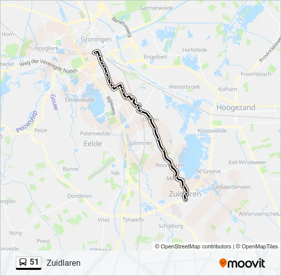 51 Bus Line Map