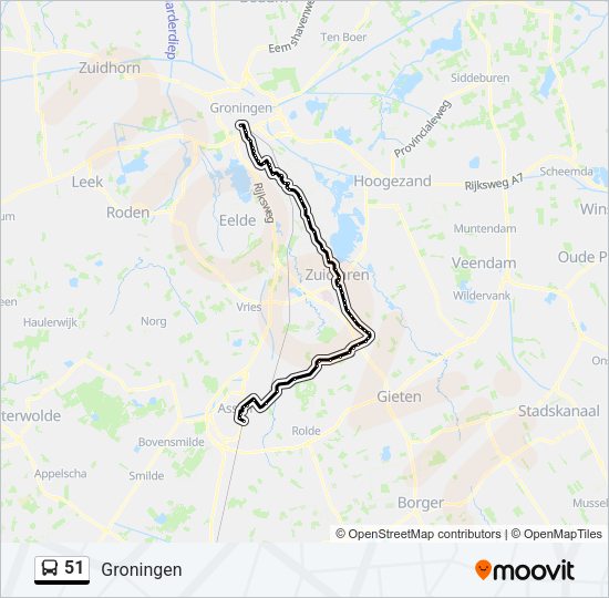 51 Bus Line Map