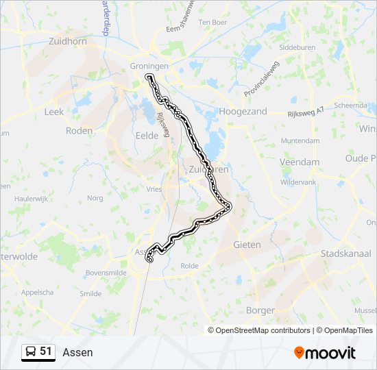 51 Bus Line Map