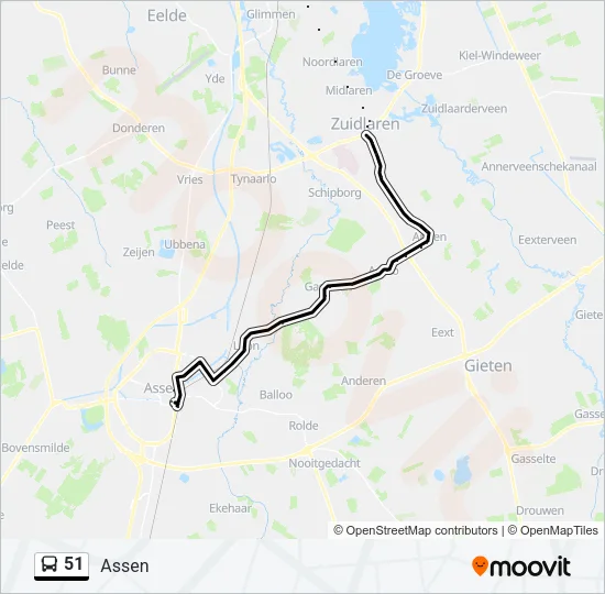 51 Bus Line Map