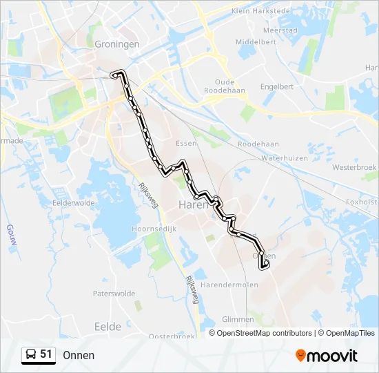 51 Bus Line Map