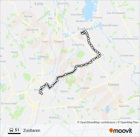 51 Bus Line Map