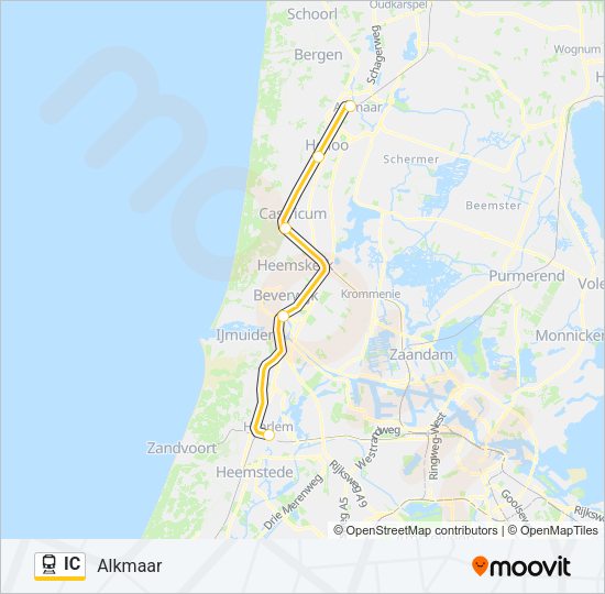 IC Train Line Map