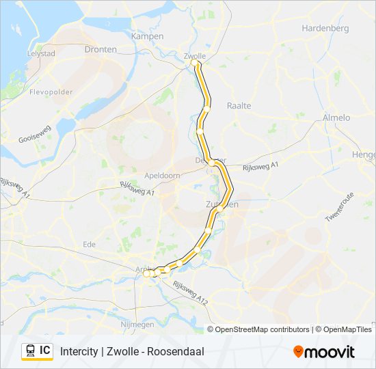 IC train Line Map