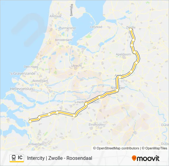 IC Train Line Map