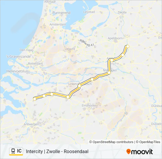 IC Train Line Map