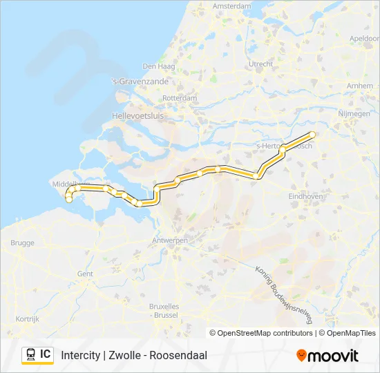 IC Train Line Map