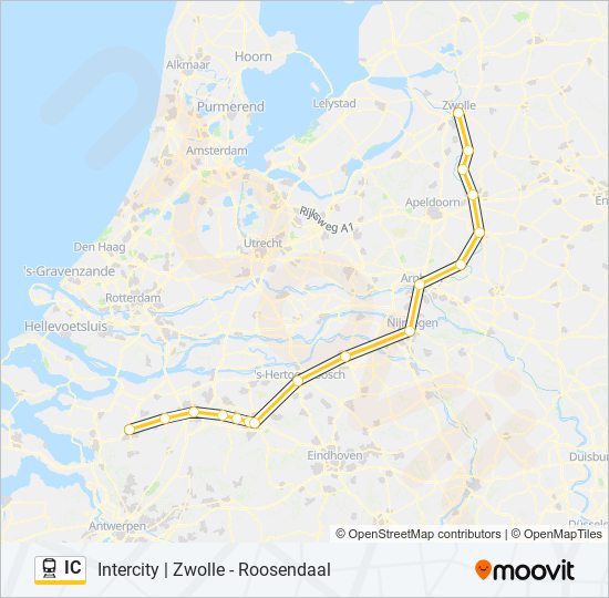 IC train Line Map