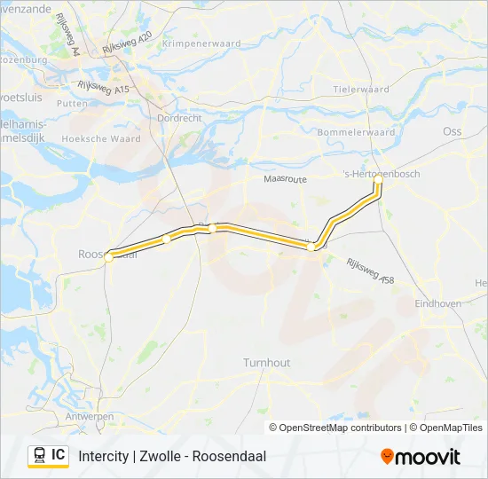 IC Train Line Map
