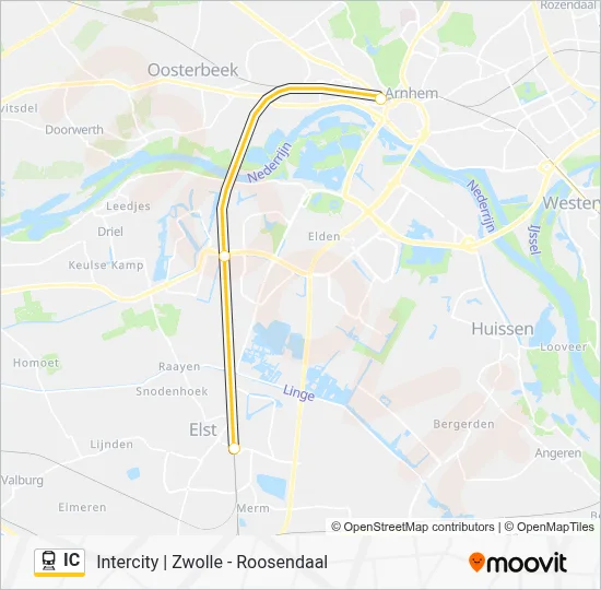 IC Train Line Map