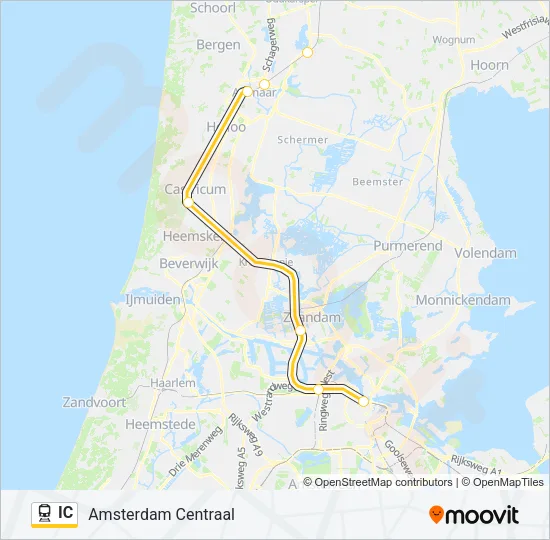 IC Train Line Map