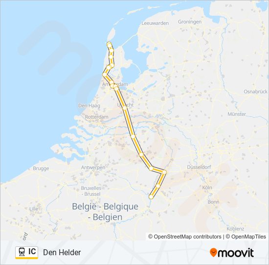 Eigenlijk Dat infrastructuur ic Route: dienstregelingen, haltes en kaarten - Den Helder (Bijgewerkt)