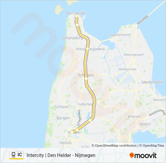 IC Train Line Map