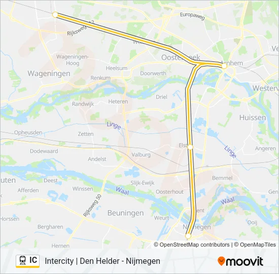 IC Train Line Map
