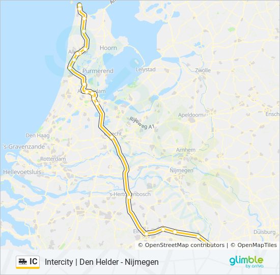 IC train Line Map