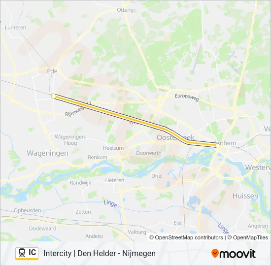 IC Train Line Map