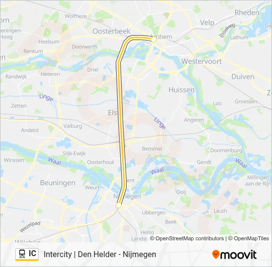 Bahnlinie IC Karte