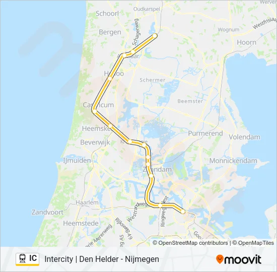 IC Train Line Map