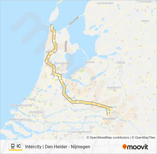 IC Train Line Map