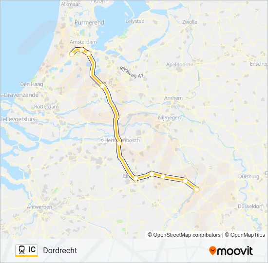 IC Train Line Map