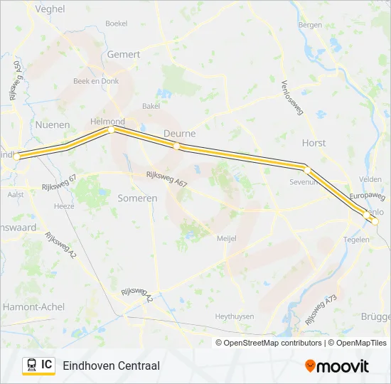 IC Train Line Map