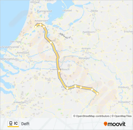 IC Train Line Map