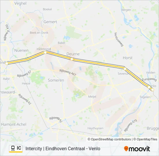 IC Train Line Map
