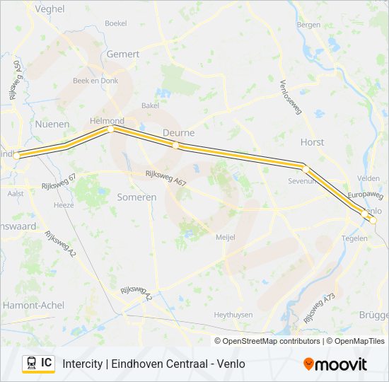IC Train Line Map