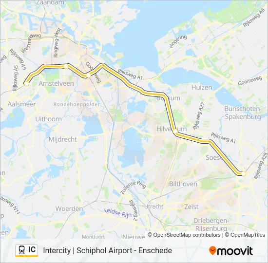 IC Train Line Map